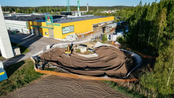 Hämeenlinnan kääntöpaikalla käytettiin myös tierakenteen vanhaa Leca-kevytsoraa