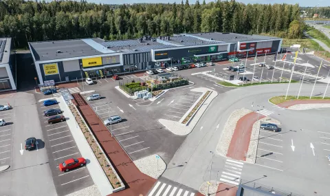Espoon Retail Park Bredisin laajennusosan kevennysrakenne tehtiin Leca-sorasta