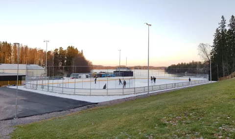 Leca-sora Laaksolahden tekojääradan kevennysrakenteessa.