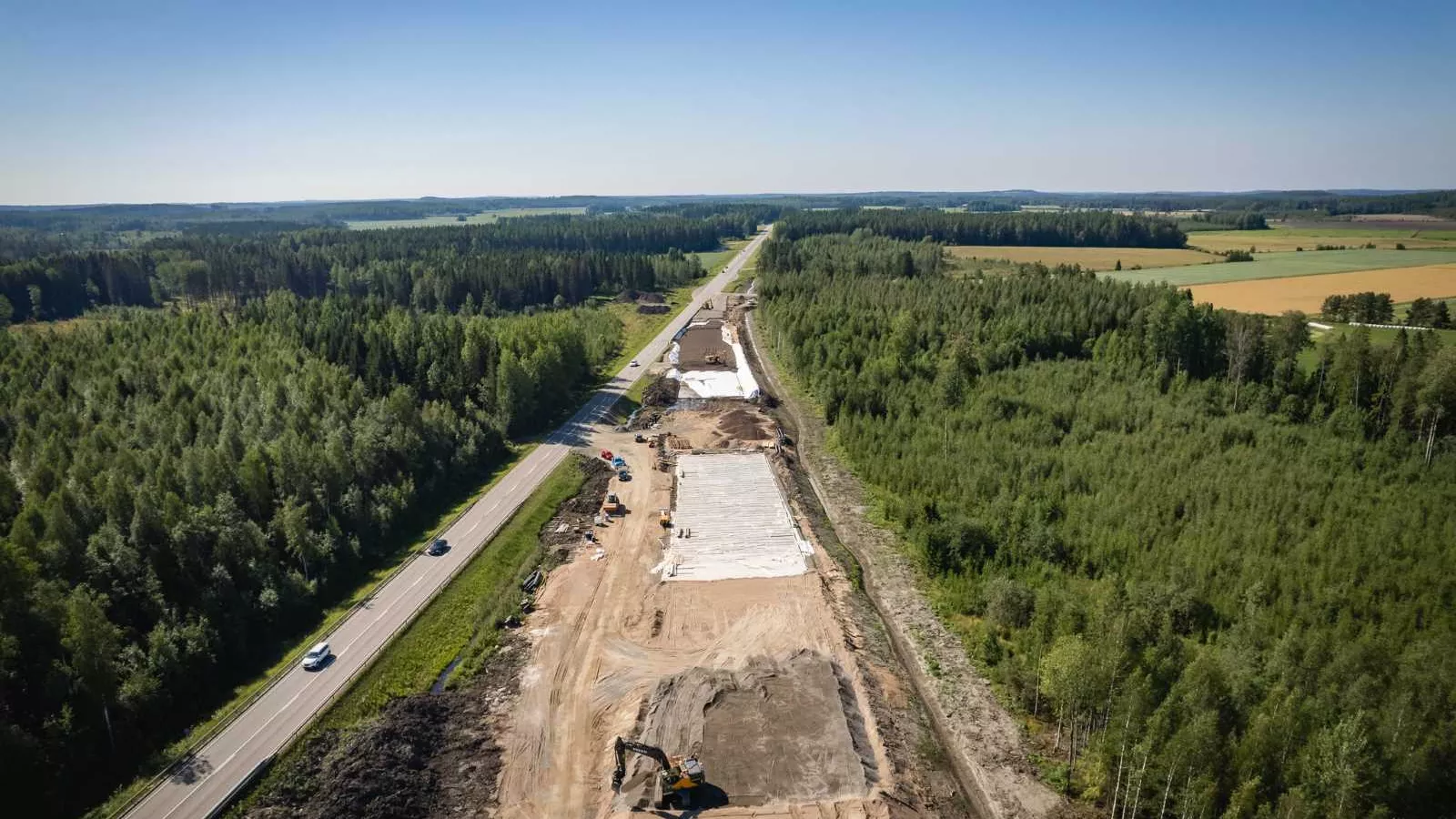 Leca-kevennysrakenne Vt 6 Korian kohta -työmaalla
