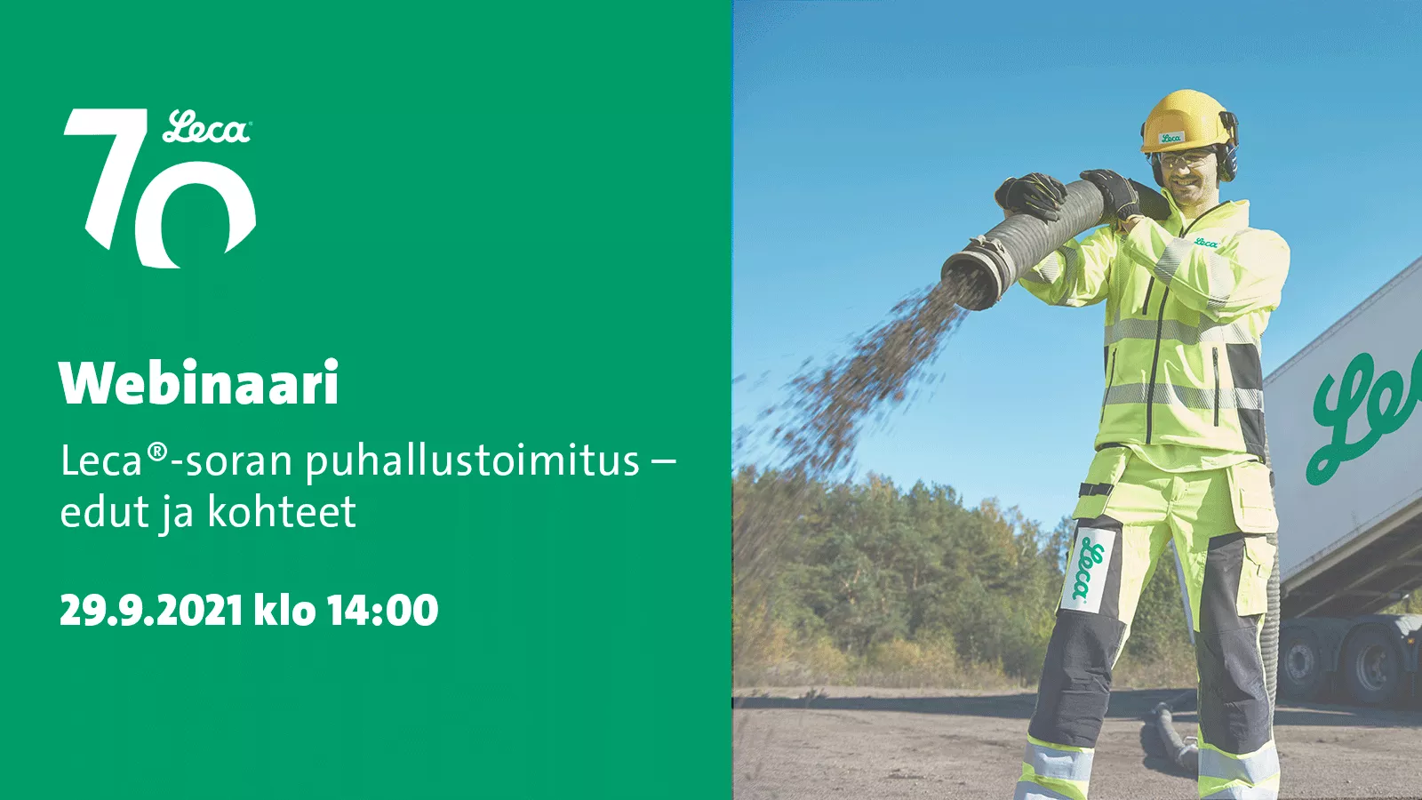 Tervetuloa webinaariimme 29.9. aiheena Leca-soran puhallustoimitukset