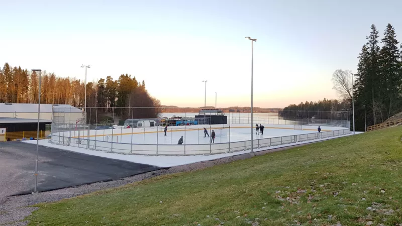 Leca-sora Laaksolahden tekojääradan kevennysrakenteessa.