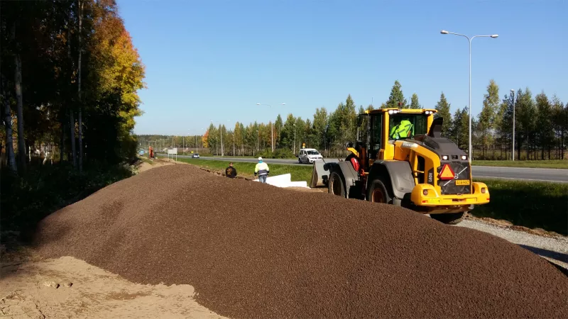 Leca kevennysrakenne pohjavesialueella Tampereella