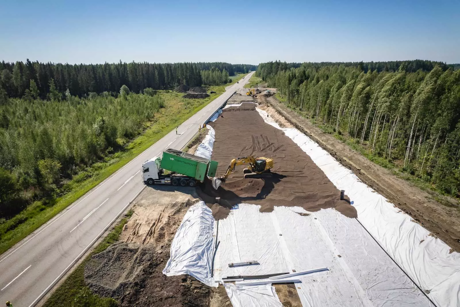 Leca-sorakevennys Vt 6 Korian työmaalla.