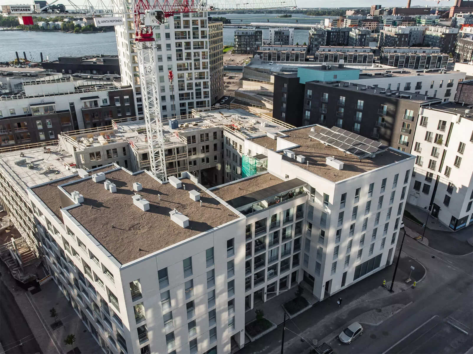 HEKA Jätkäsaaren katto dronekuva