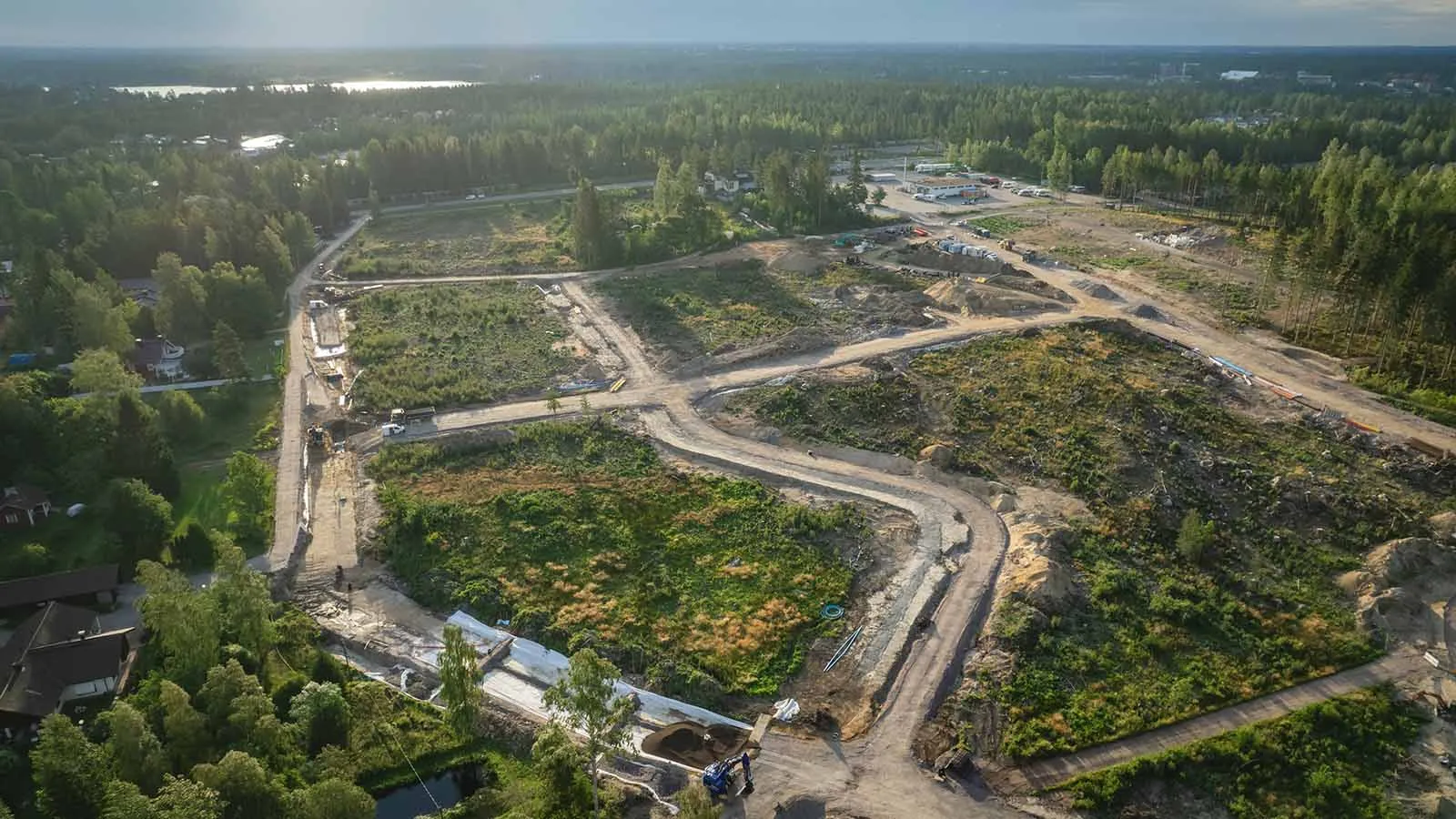 Ilmakuva keskeneräisestä Häriskiven alueesta.