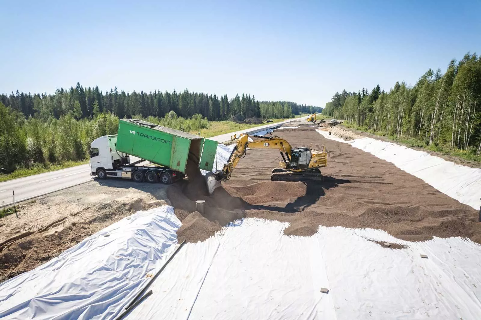 Leca-sora toimitettiin työmaalle läheiseltä Leca-soratehtaalta
